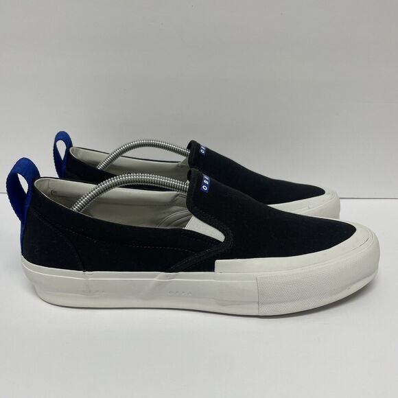 OBRA Mens 240 Black Canvas Sneakers Size 11 Vulcanized Footwear Casual Shoe - Picture 2 of 9